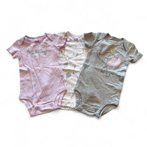 Girls 0-3 month onesie lot